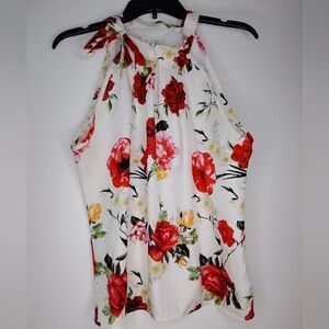 Emery Rose Floral Halter Neck Women Top